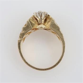 1.47cts TW Diamond 14kt Gold Engagement Ring-Evaluated By Our Certified Gemologist-AGS/GIA