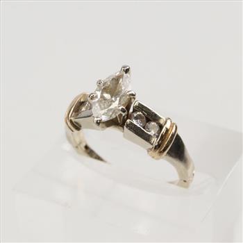 1.47ctTW Diamond 14kt Gold Adjustable Shank Ring - Evaluated By Our Certified Gemologist - AGS/GIA