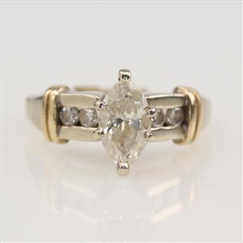 1.47ctTW Diamond 14kt Gold Adjustable Shank Ring - Evaluated By Our Certified Gemologist - AGS/GIA