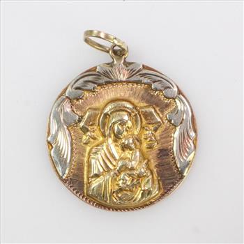 14k Gold 3.15g Religious Pendant