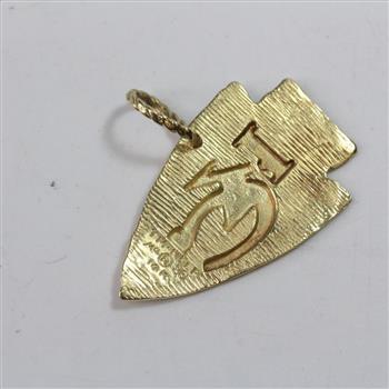 14k Gold 4.56g Kansas City Chiefs Arrowhead Pendant