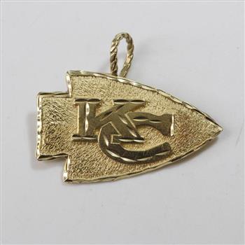 14k Gold 4.56g Kansas City Chiefs Arrowhead Pendant