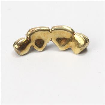 14k Gold 6.59g Dental Grill With Diamonds