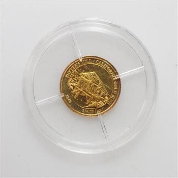 14k Gold California Gold Rush Coin Tribute