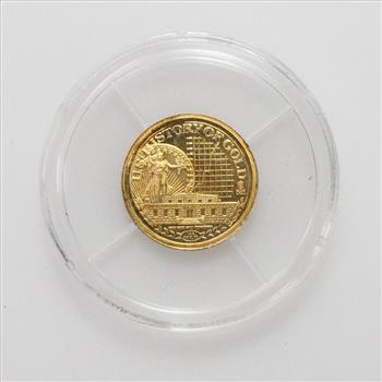 14k Gold California Gold Rush Coin Tribute