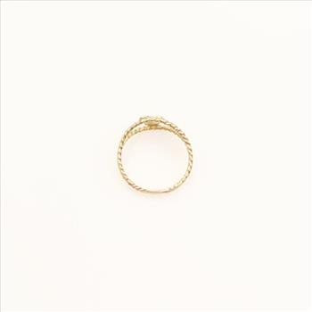 14k Gold Letter Script Ring