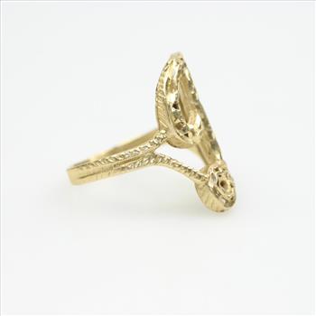 14k Gold Letter Script Ring