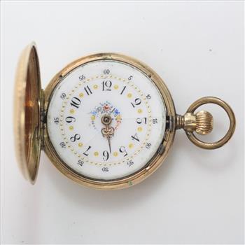 14k Gold Locle Pocket Watch
