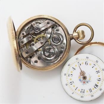 14k Gold Locle Pocket Watch