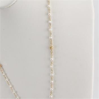 14k Gold Pearl Rosary