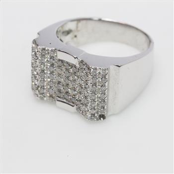 14k White Gold 13.32g  Diamond Joe Rodeo Ring