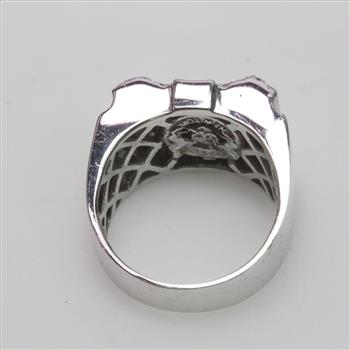 14k White Gold 13.32g  Diamond Joe Rodeo Ring