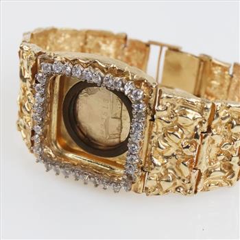 14kt GF Clear Stone Watch Band