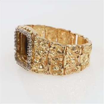 14kt GF Clear Stone Watch Band