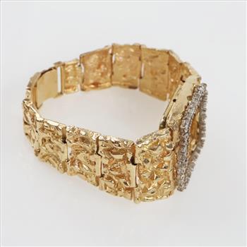 14kt GF Clear Stone Watch Band