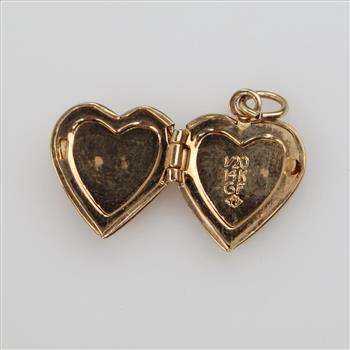 14kt GF Hollow Heart Locket