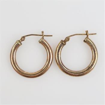 14kt GF Hollow Hoop Earrings