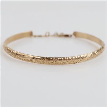 14kt GF Modified Bangle Bracelet