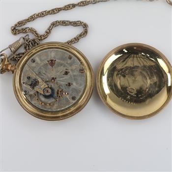 14kt GF Open Face Pocket Watch