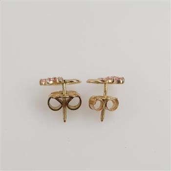 14kt GF Pink Stone Earrings