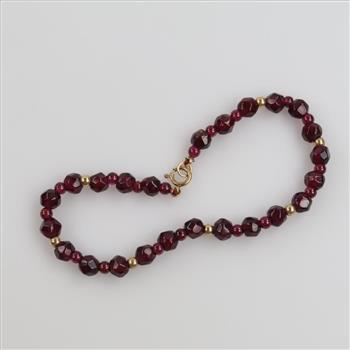 14kt GF & Purple Beaded Bracelet