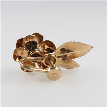 14kt GF Single Flower Earring