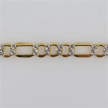 14kt GF Sterling Silver Figaro Link Bracelet