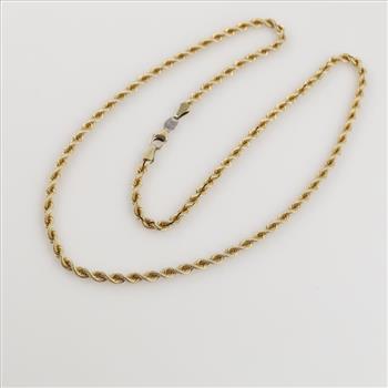 14kt GF Sterling Silver Rope Link Necklace