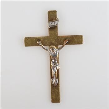 14kt GF Two-tone Cross Pendant