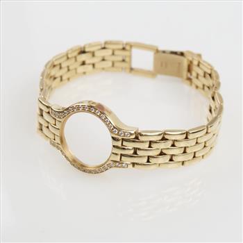14kt Gold 0.17ct TW Diamond Concord Watch Bracelet- Evaluated By Our Certified Gemologist - AGS/GIA