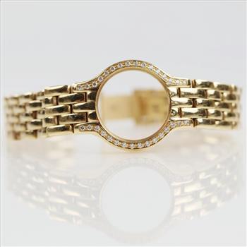 14kt Gold 0.17ct TW Diamond Concord Watch Bracelet- Evaluated By Our Certified Gemologist - AGS/GIA