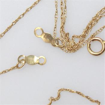 14kt Gold 1.4g Tangled Chain Necklaces
