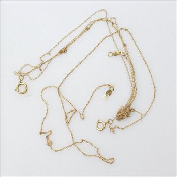 14kt Gold 1.4g Tangled Chain Necklaces