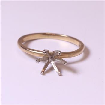 14kt Gold 1.6g Empty Setting Solitaire Engagement Ring