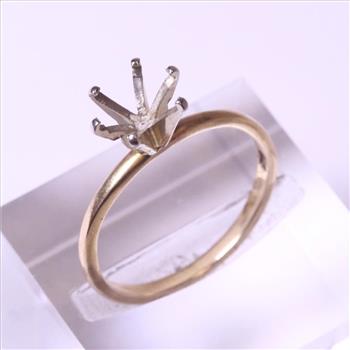 14kt Gold 1.6g Empty Setting Solitaire Engagement Ring
