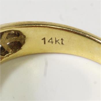 14kt Gold 4g Emerald And Diamond Ring With Official USGL ID Card