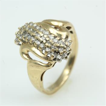 14kt Gold 5.8g Ring With Diamond Accents