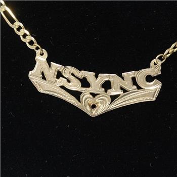 14kt Gold 8.6g Chain With Attached 12kt Gold 'Nsync' Pendant