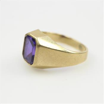 14kt Gold Amethyst Signet Ring