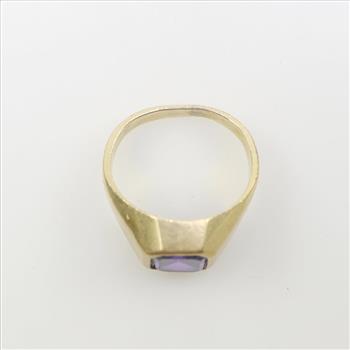 14kt Gold Amethyst Signet Ring