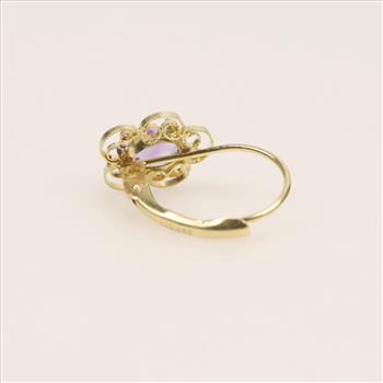 14kt Gold Amethyst Single Earring