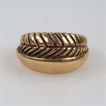 14kt Gold Asymmetrical Ring