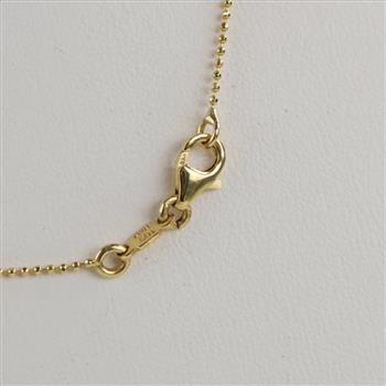 14kt Gold Ball Link Necklace Hollow Gold Ball Beads