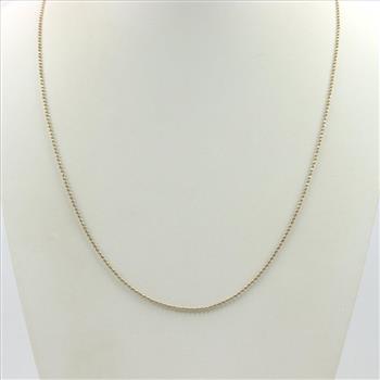 14kt Gold Bead Chain Necklace