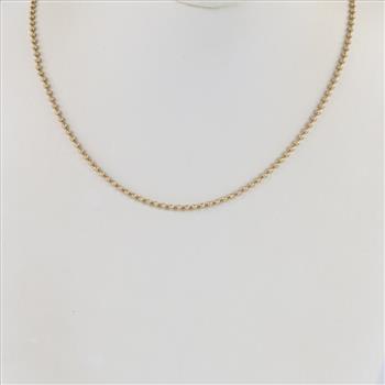 14kt Gold Bead Chain Necklace