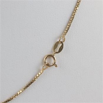 14kt Gold Beaded Box Chain Necklace