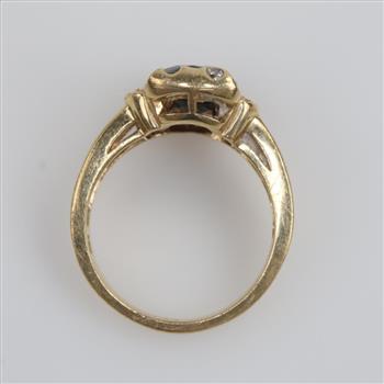 14kt Gold Black Sone Diamond Accent Ring