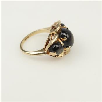 14kt Gold Black Star Sapphire Ring
