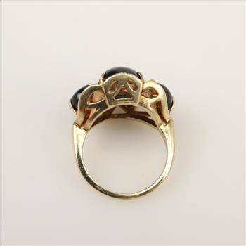 14kt Gold Black Star Sapphire Ring