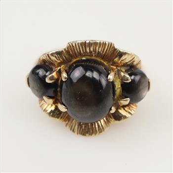 14kt Gold Black Star Sapphire Ring
